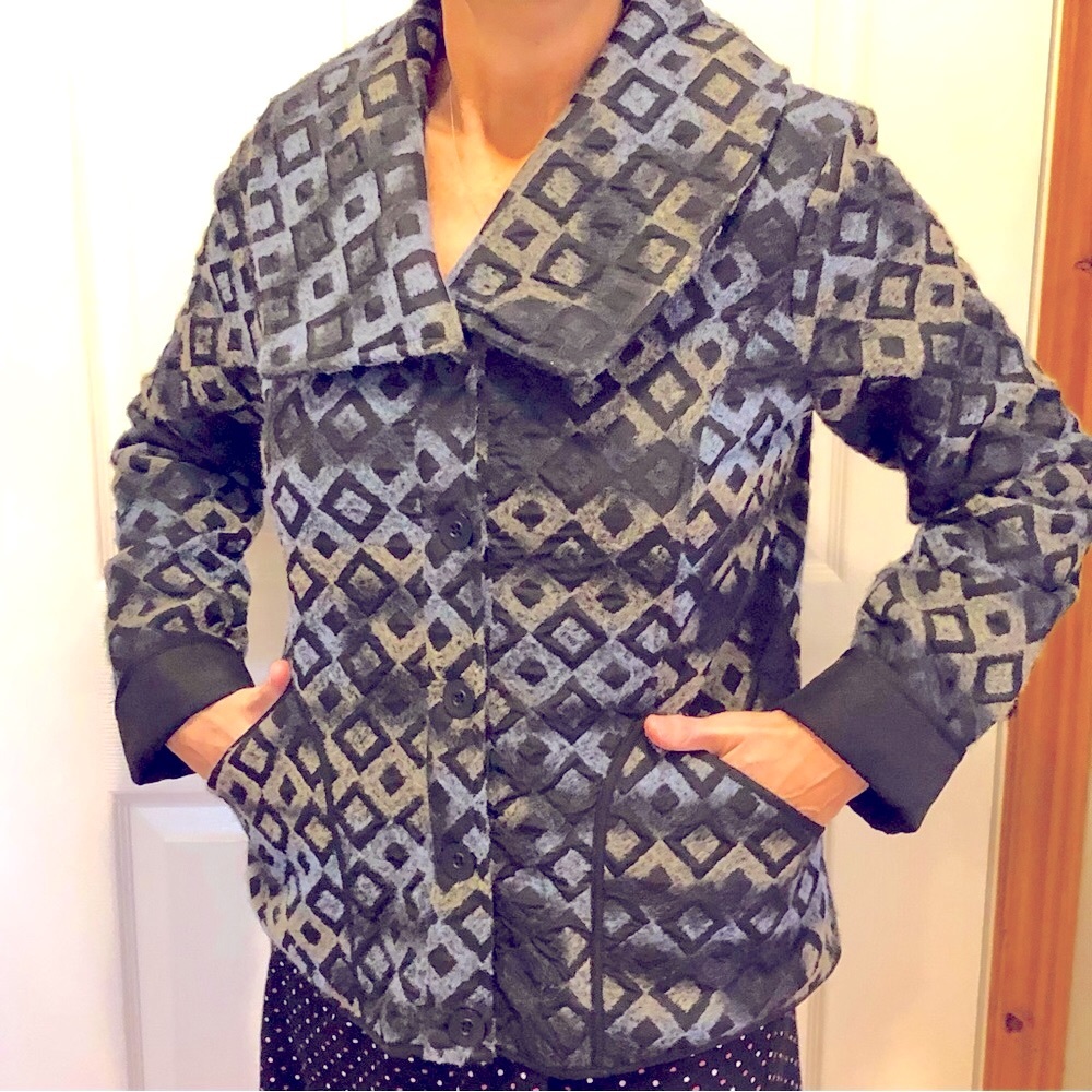 ☀️ Vintage Inspired Boiled Wool Unique Jacket